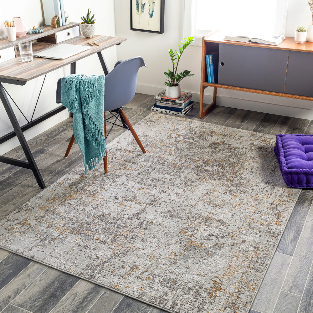 Carmel Brown/Taupe Machine Woven Rug - roomscene