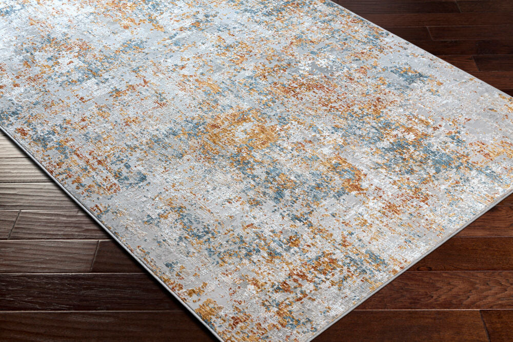 Carmel Blue/Taupe Machine Woven Rug CRL-2316 - corner