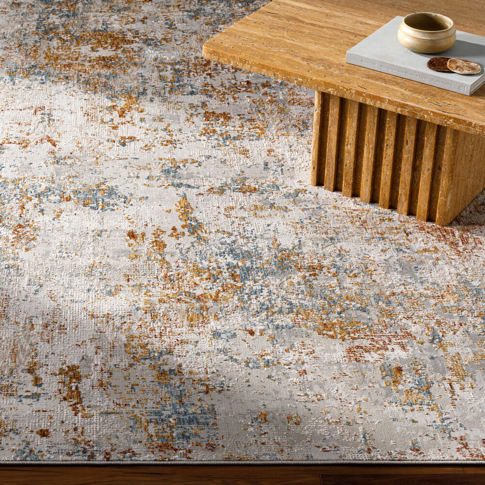 Carmel Blue/Taupe Machine Woven Rug CRL-2316 - styleshot