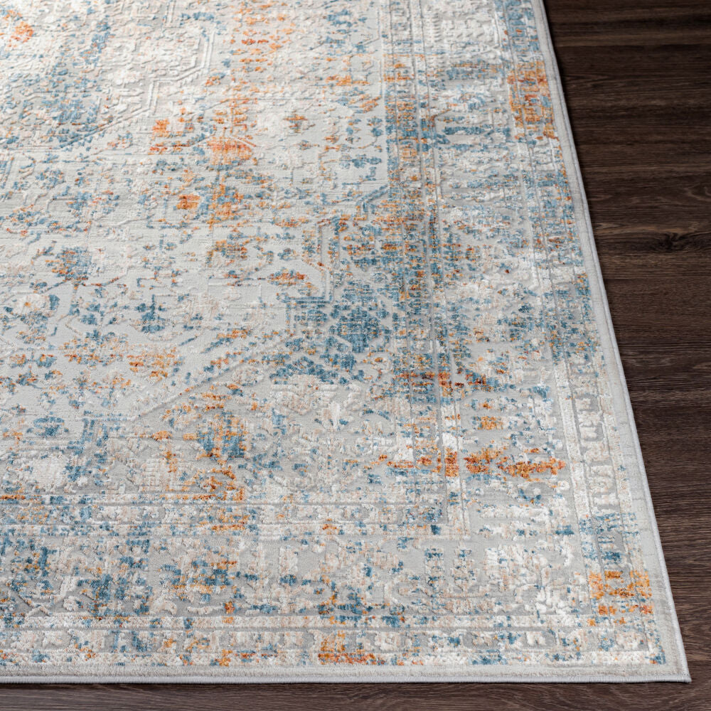 Carmel Blue/Taupe Machine Woven Rug CRL-2317 - front
