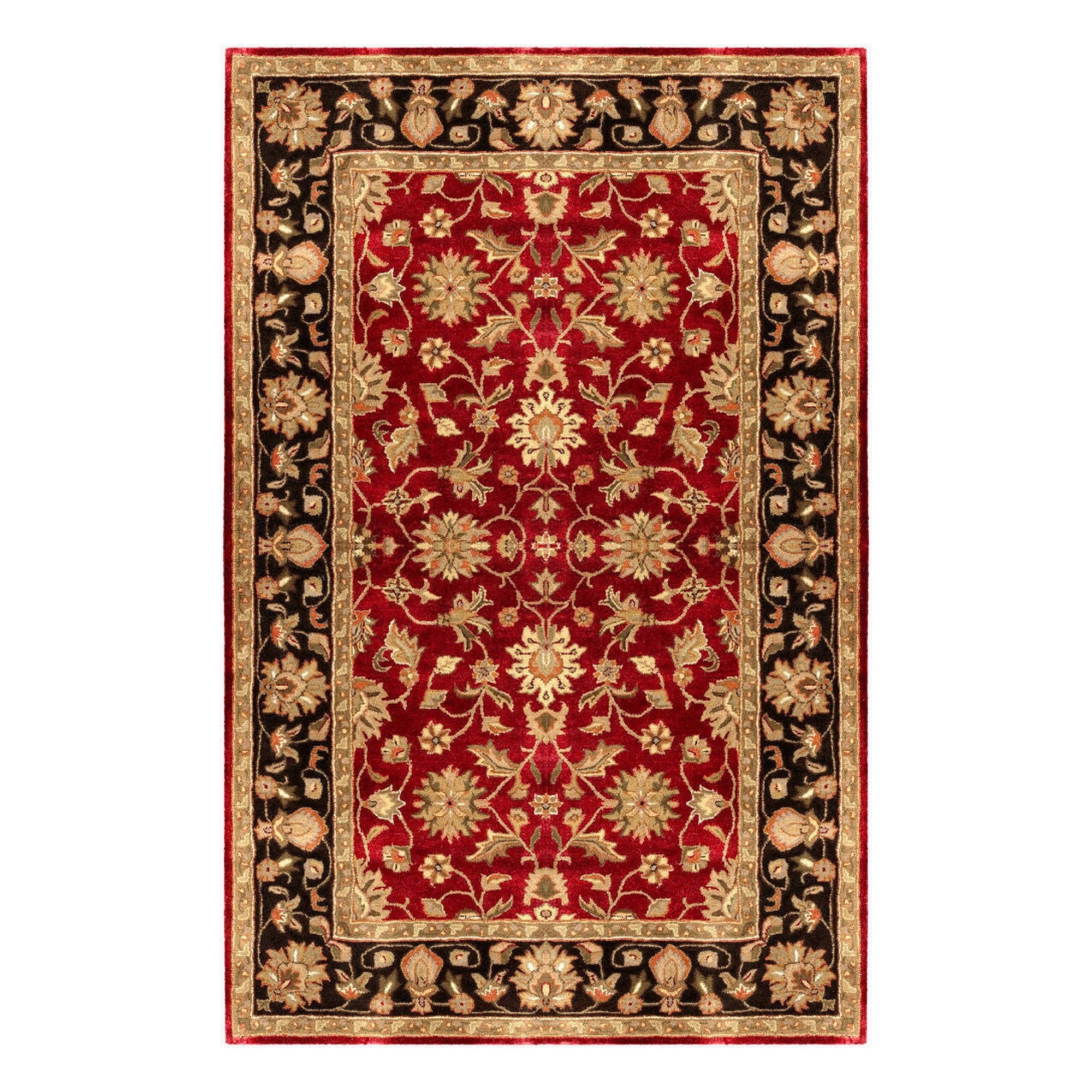 Crowne Black/Taupe Handmade Rug - 10' x 14'