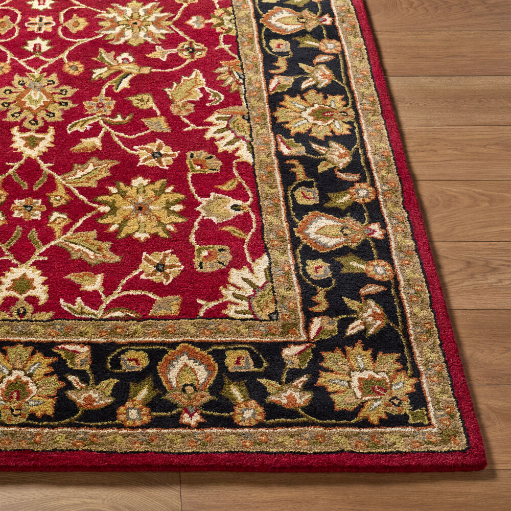 Crowne Black/Taupe Handmade Rug - front
