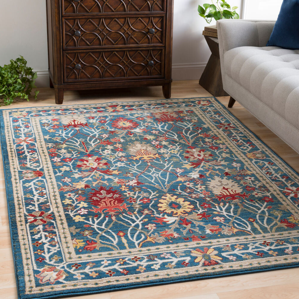 Crafty Burgandy/Yellow Machine Woven Rug CRT-2308 - roomscene