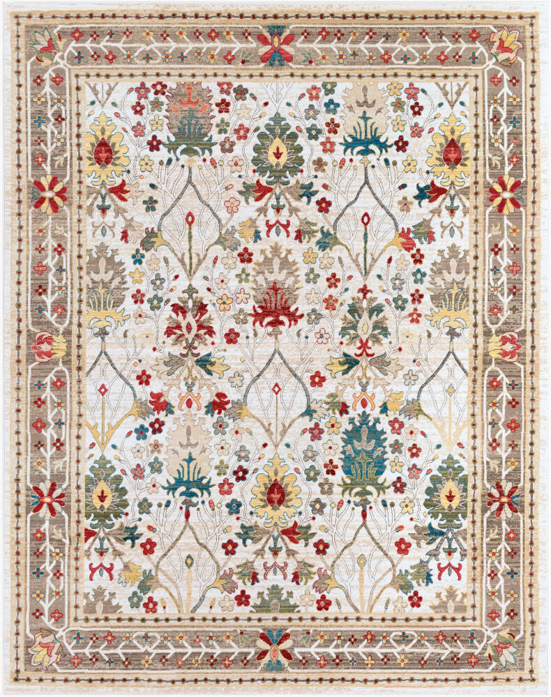 Crafty Burgandy/Yellow Machine Woven Rug CRT-2311 - 2' x 2'11"