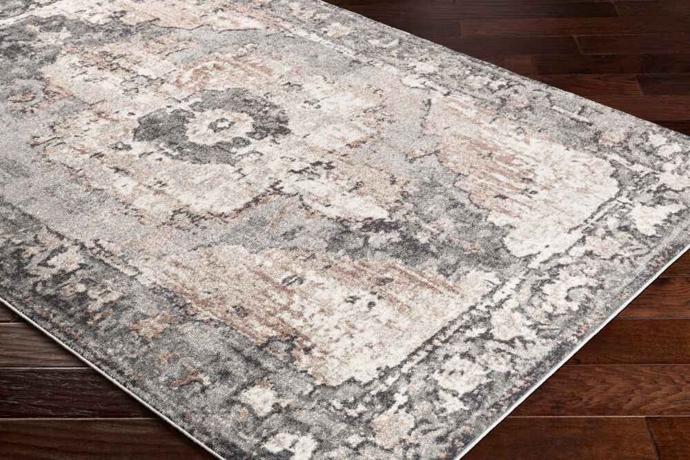 Chelsea Camel/Slate Machine Woven Rug - corner