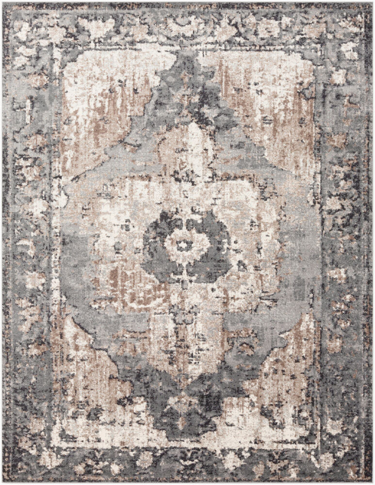 Chelsea Camel/Slate Machine Woven Rug - 2'7" x 10'