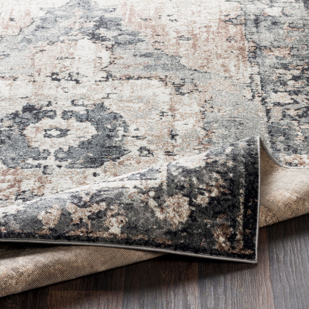 Chelsea Camel/Slate Machine Woven Rug - fold