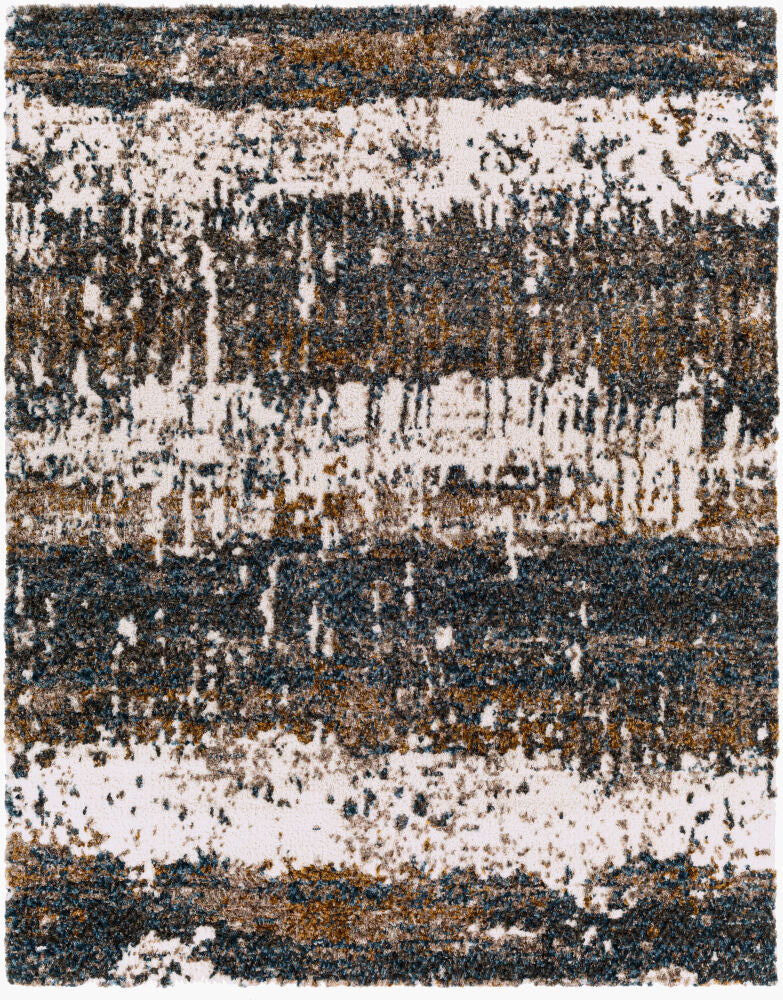 Celestial Shag Cream/Mustard Machine Woven Rug CSG-2302 - 2' x 2'11"