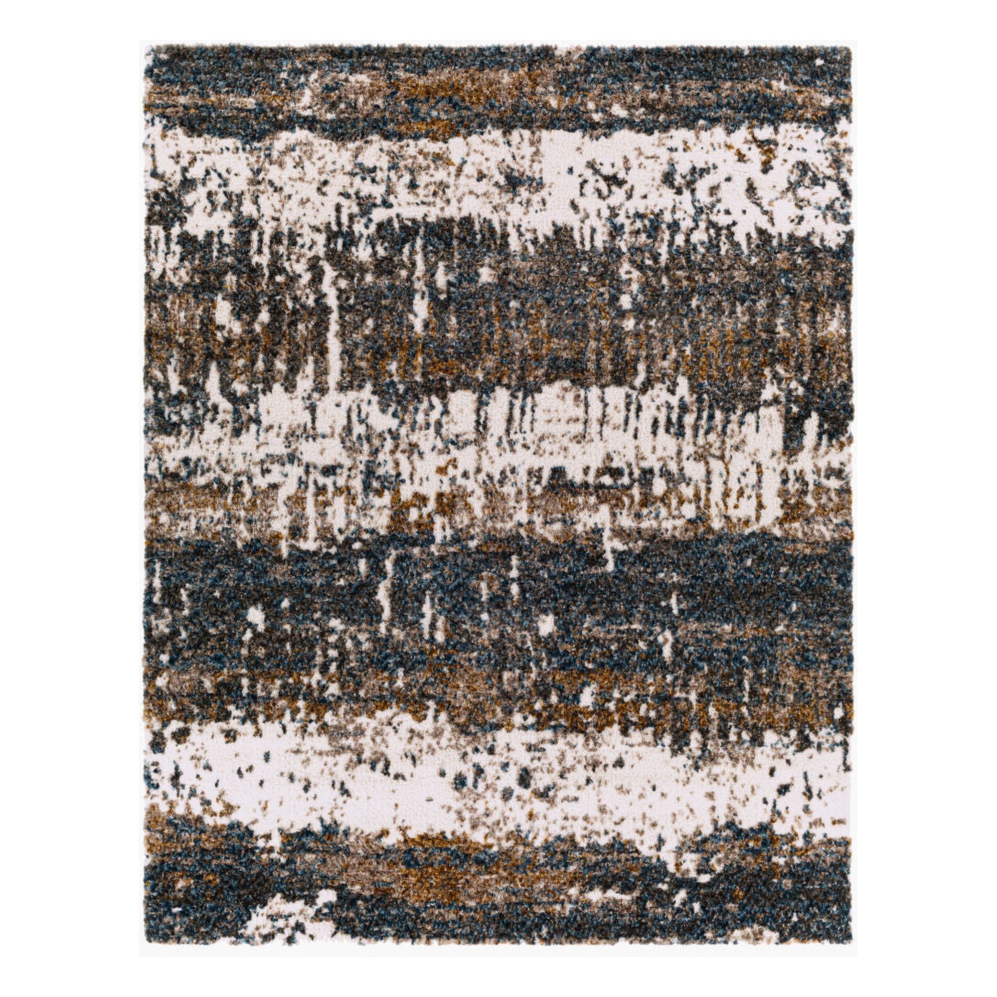 Celestial Shag Cream/Mustard Machine Woven Rug CSG-2302 - 2' x 2'11"