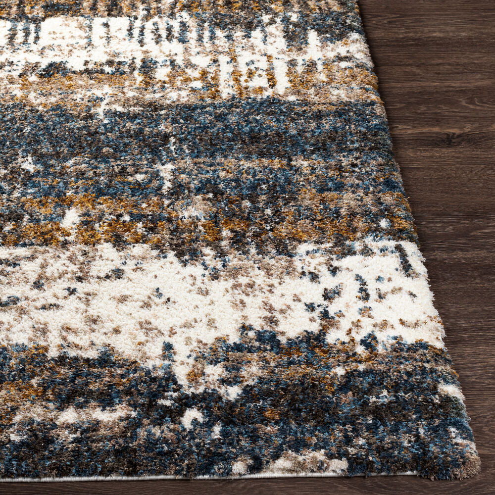 Celestial Shag Cream/Mustard Machine Woven Rug CSG-2302 - front