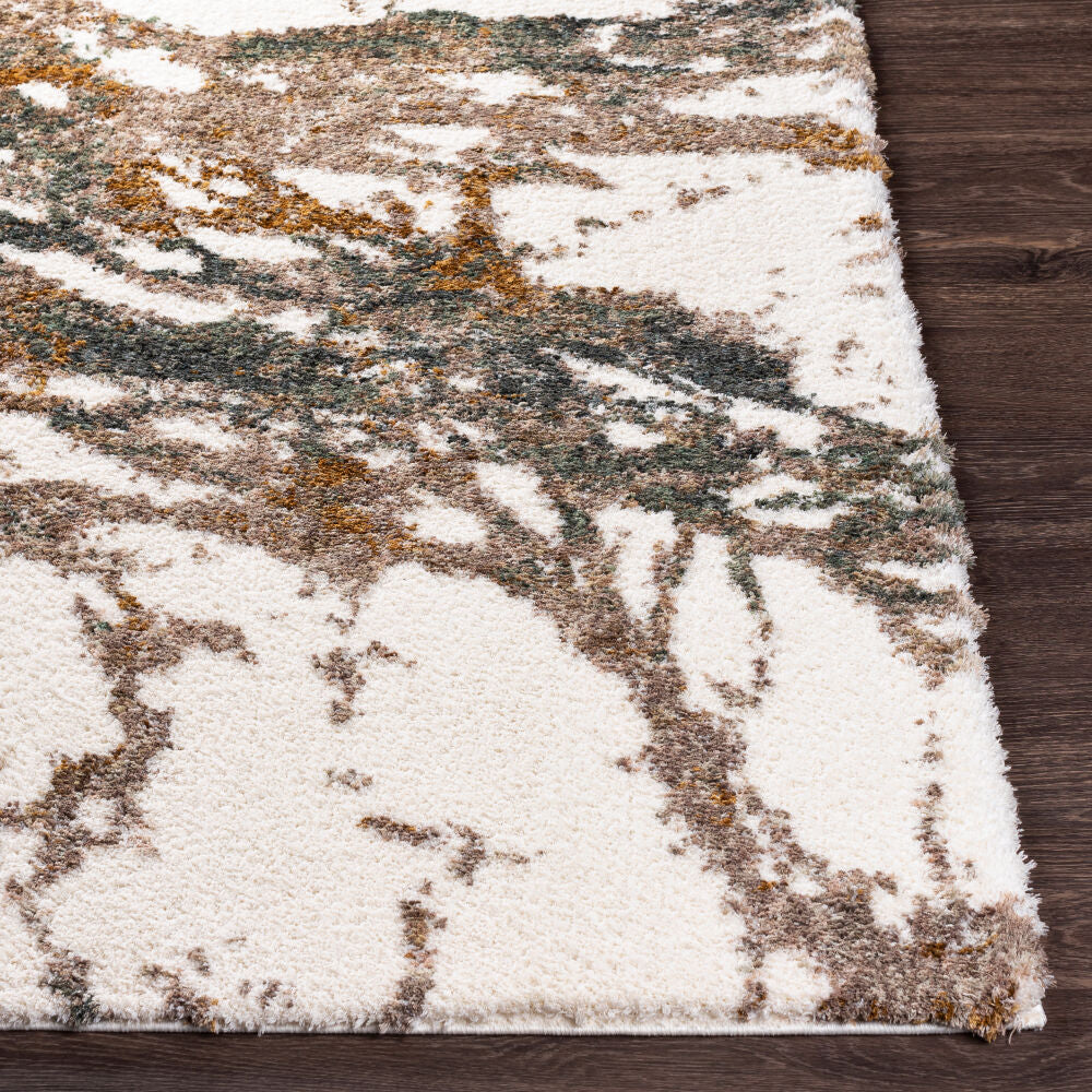 Celestial Shag Cream/Sage Machine Woven Rug CSG-2303 - front
