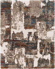 Celestial Shag Burgandy/Sage Machine Woven Rug - 2' x 2'11"