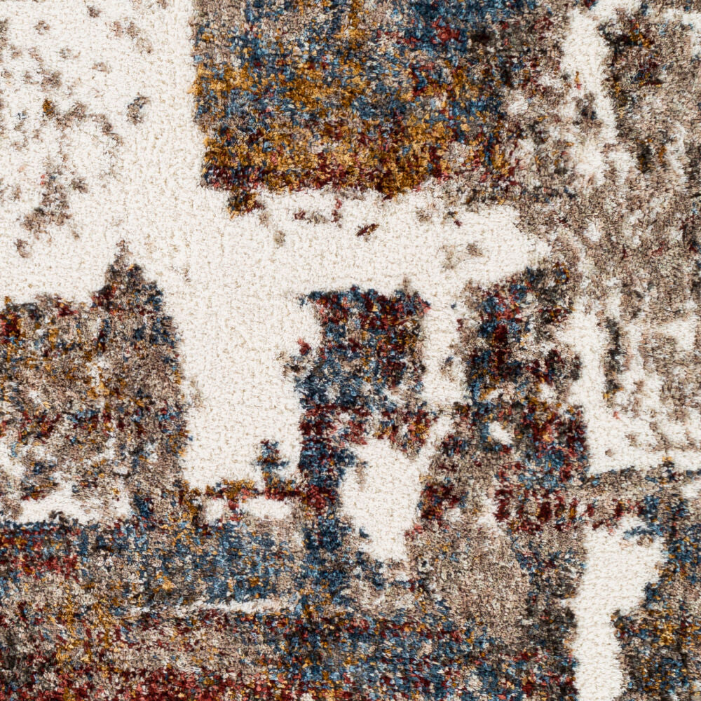 Celestial Shag Burgandy/Sage Machine Woven Rug - swatch