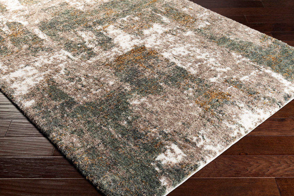 Celestial Shag Cream/Sage Machine Woven Rug CSG-2306 - corner