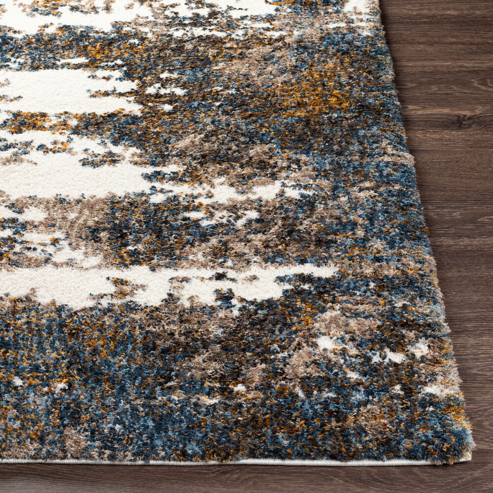 Celestial Shag Cream/Mustard Machine Woven Rug CSG-2308 - front