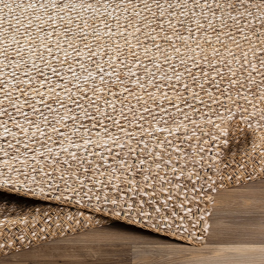Curacao Black/Wheat Handmade Rug - fold