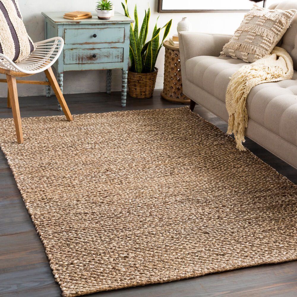 Curacao Black/Wheat Handmade Rug - roomscene