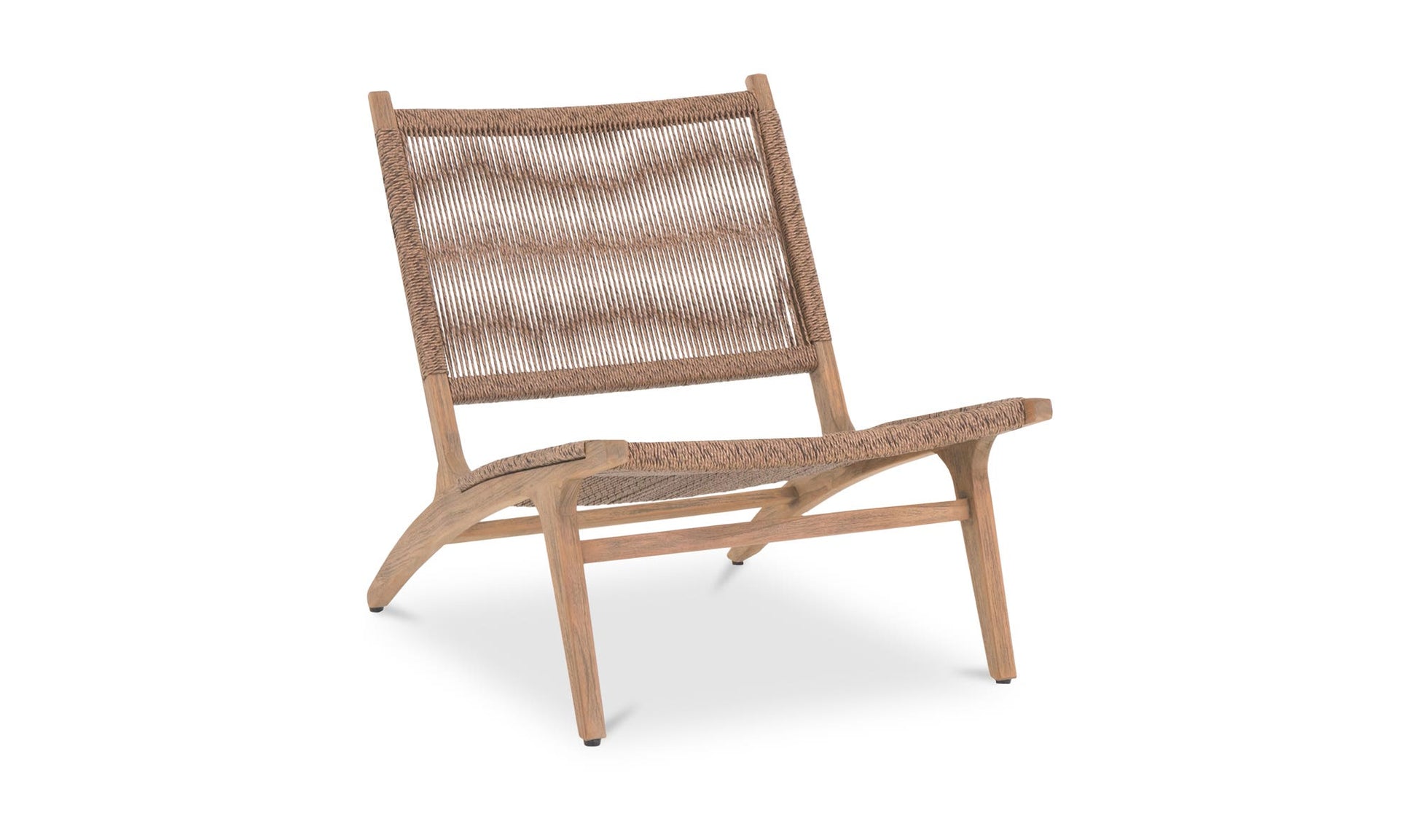 Palma Outdoor Lounge Chair Warm Brown by Moe's Home Collection - view 5