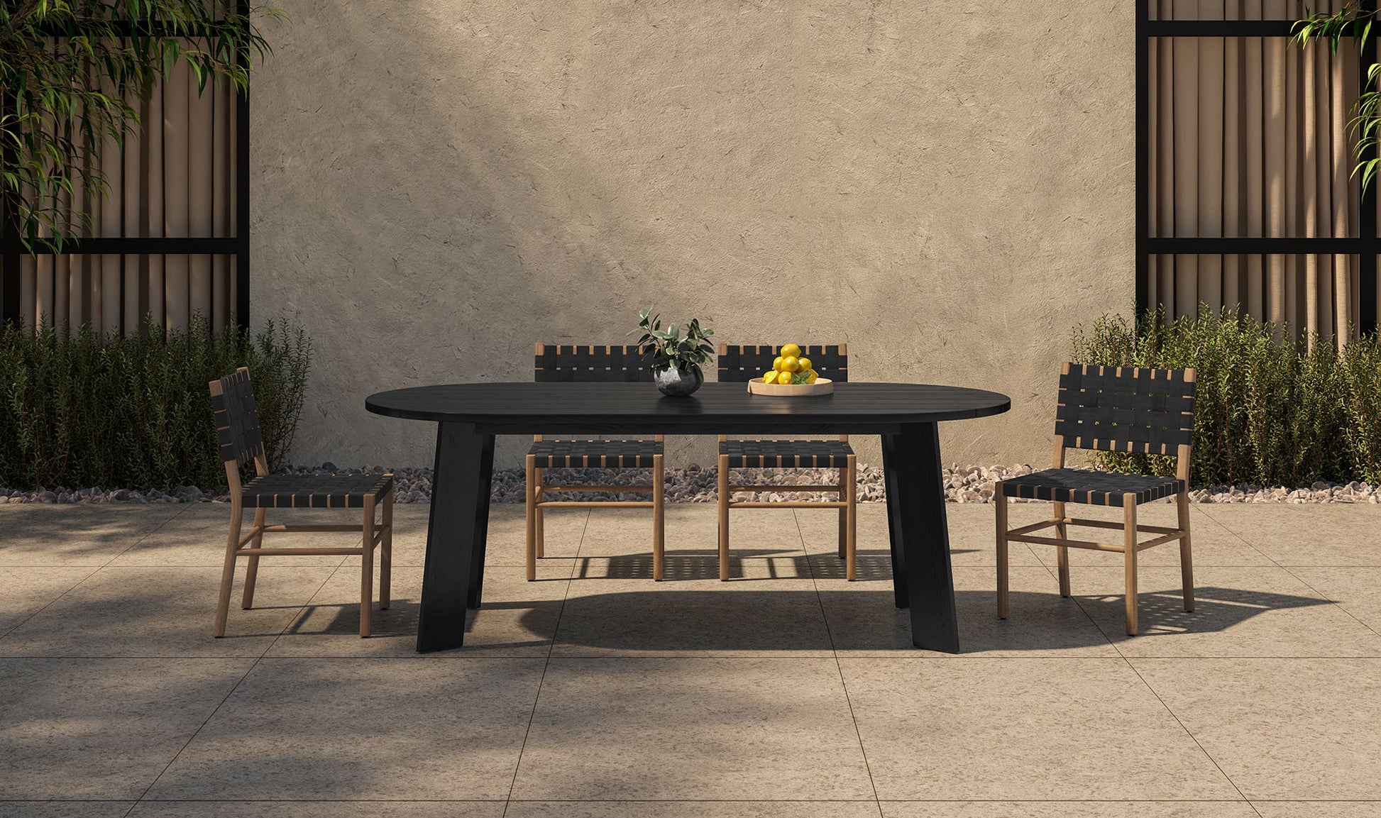 Mira Outdoor Dining Chair Black by Moe's Home Collection - view 8