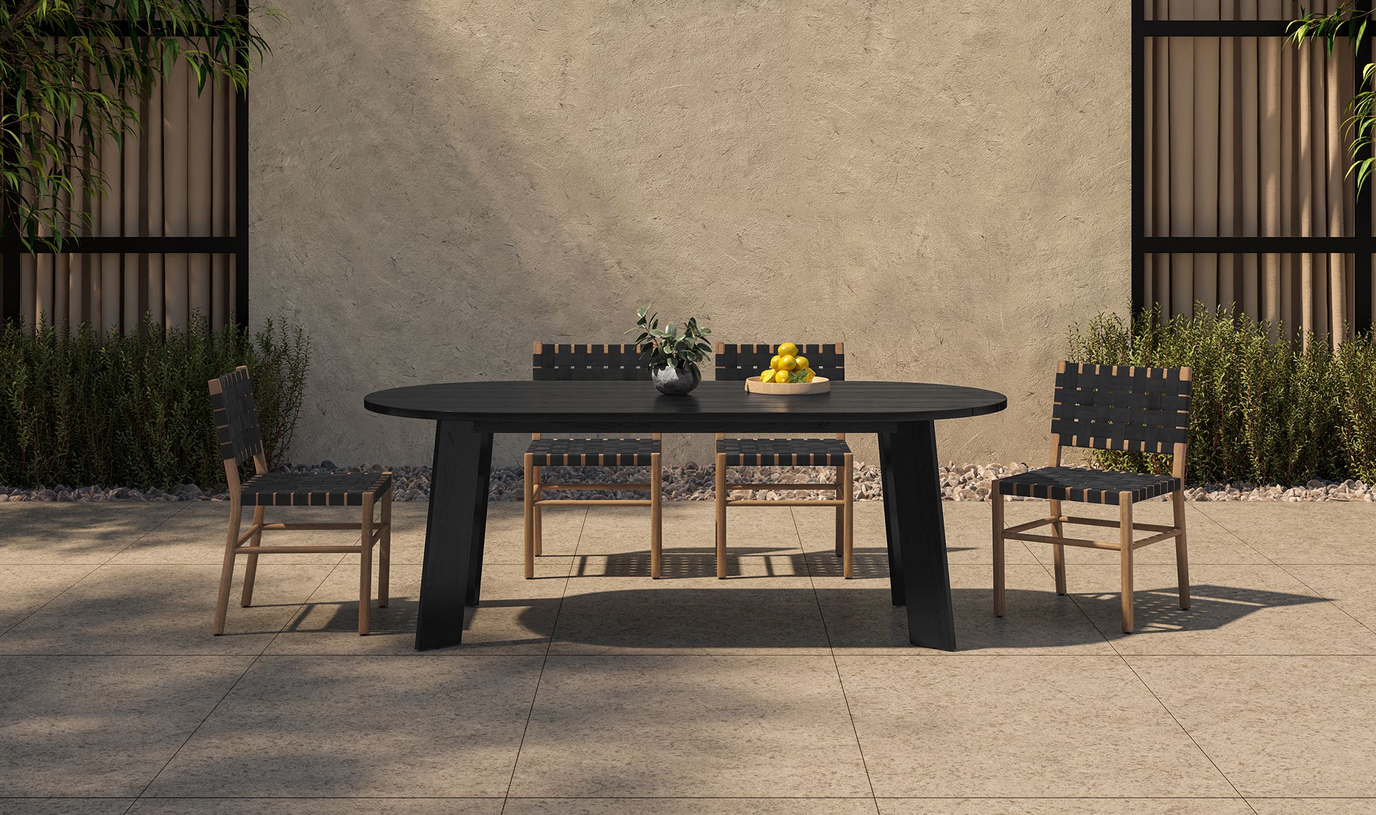 Mira Outdoor Dining Chair Black by Moe's Home Collection - view 8