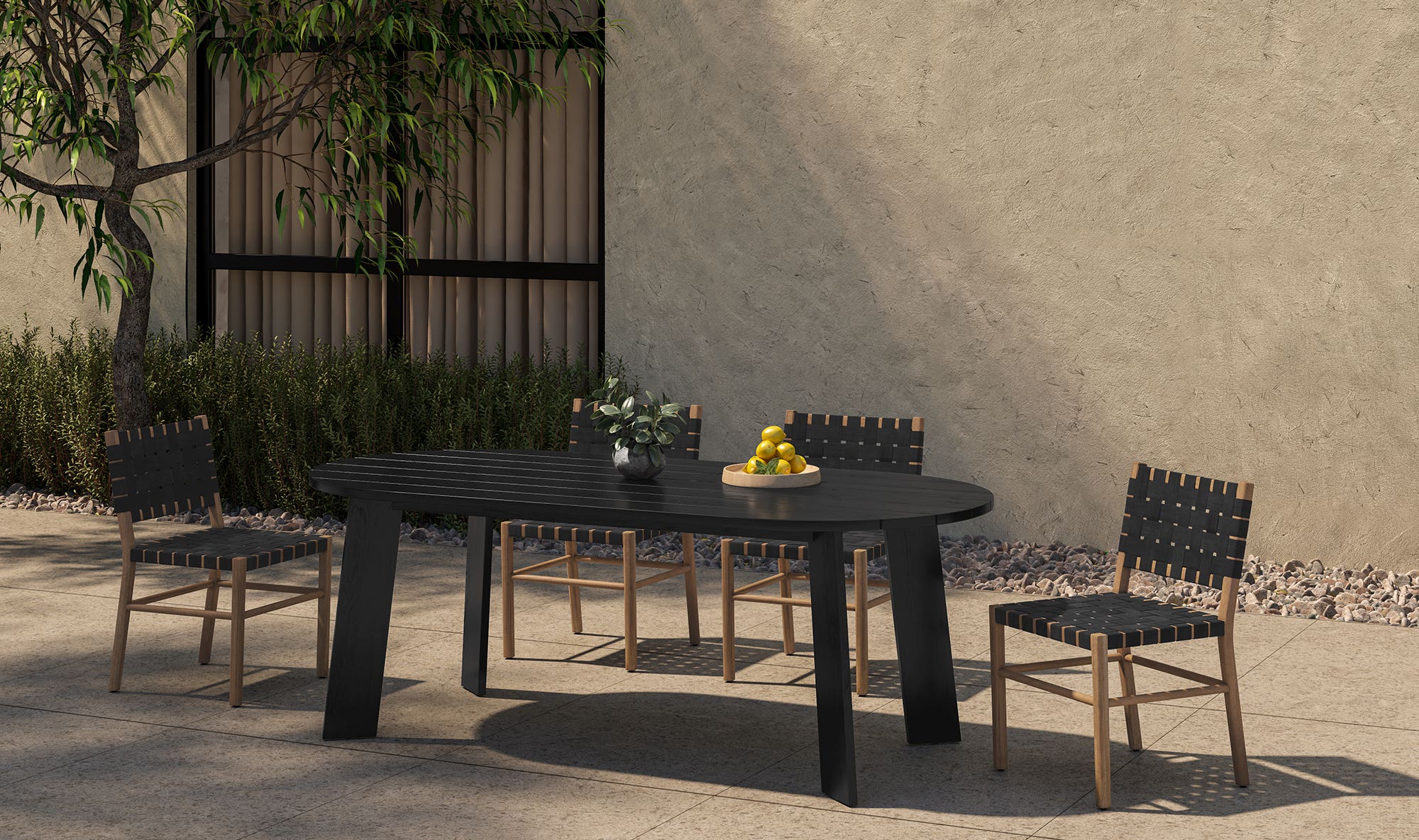 Mira Outdoor Dining Chair Black by Moe's Home Collection - view 9
