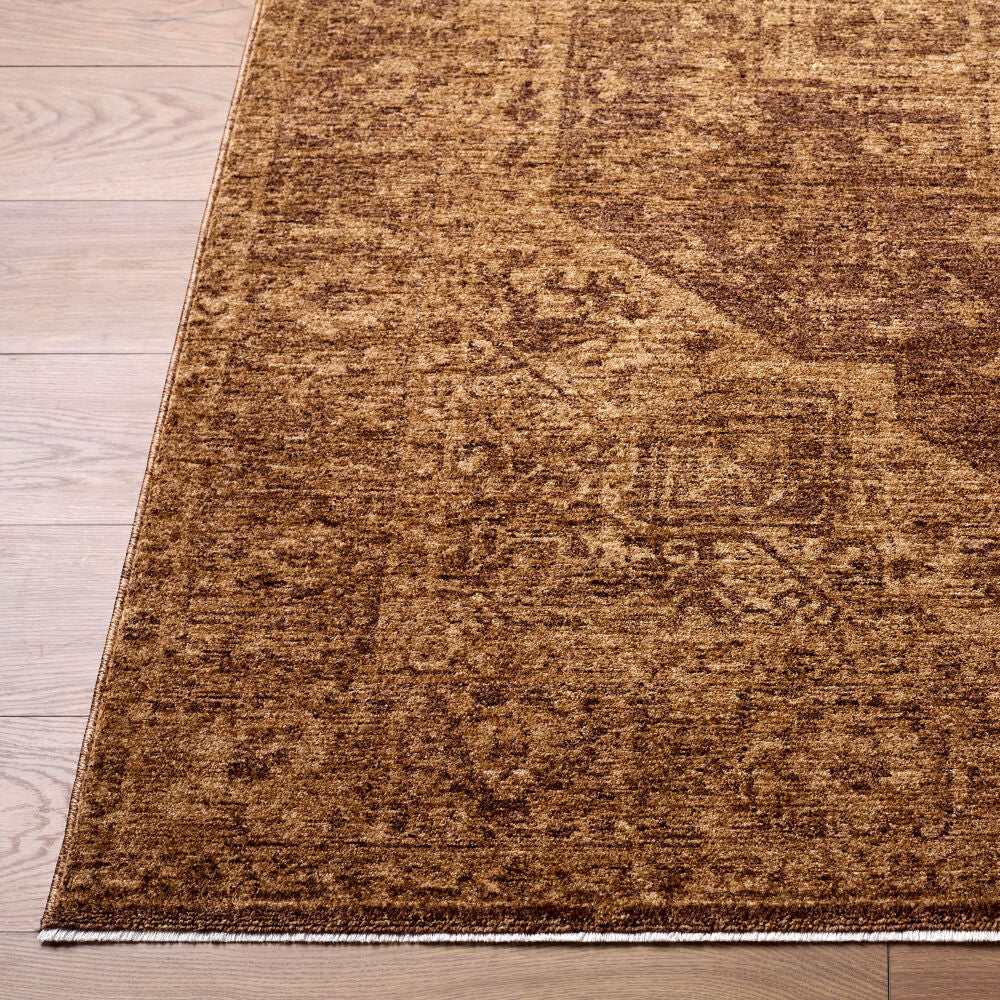 Cyrus Brown/Tan Machine Woven Rug - front