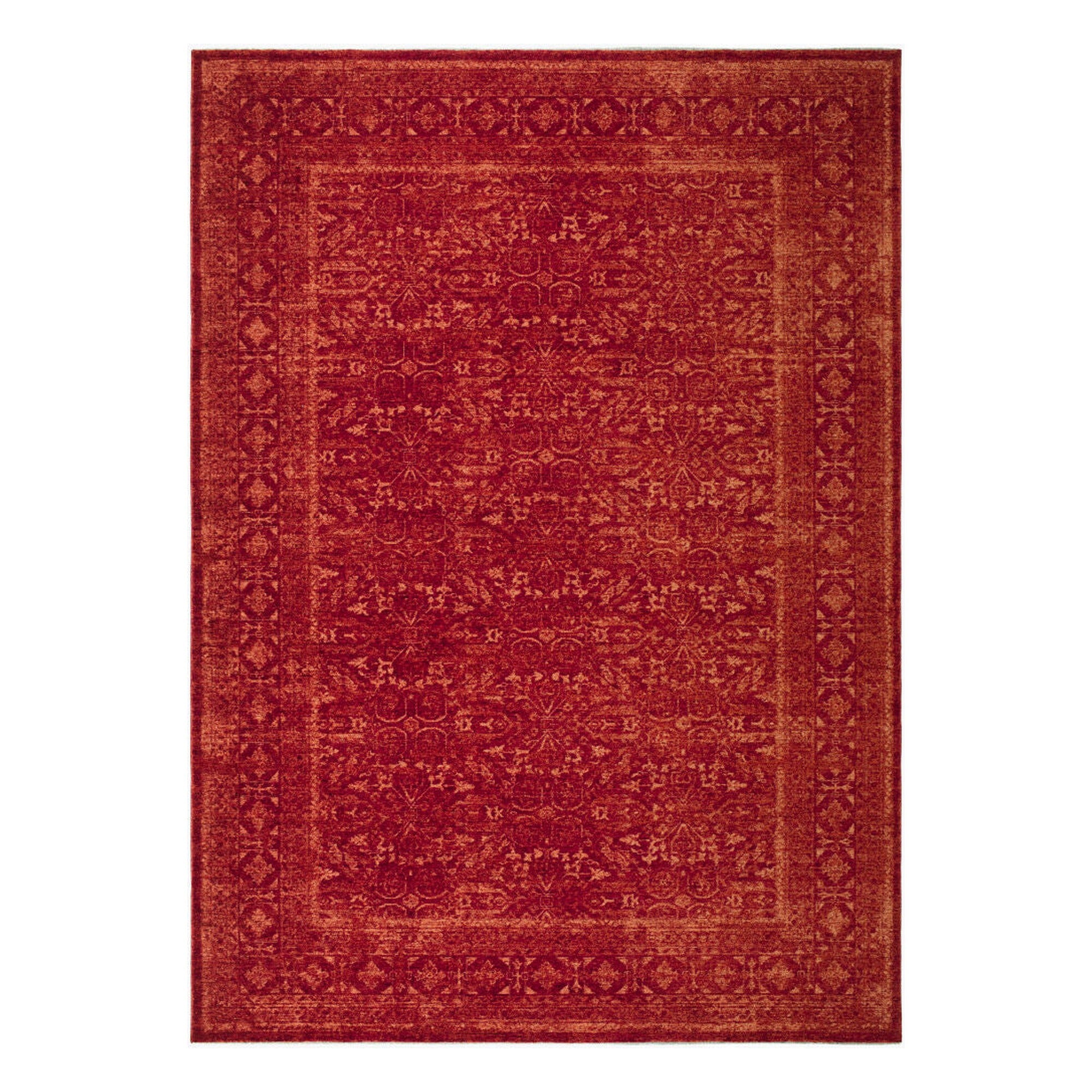 Cyrus Burgandy/Rust Machine Woven Rug - 10' x 14'