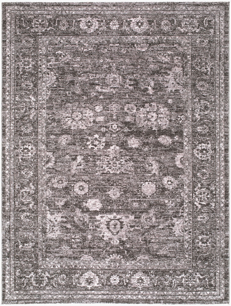 Cyrus Light Gray/Medium Green Machine Woven Rug - 10' x 14'