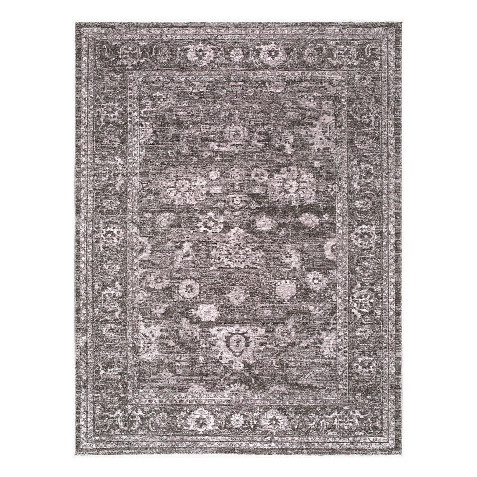 Cyrus Light Gray/Medium Green Machine Woven Rug - 10' x 14'