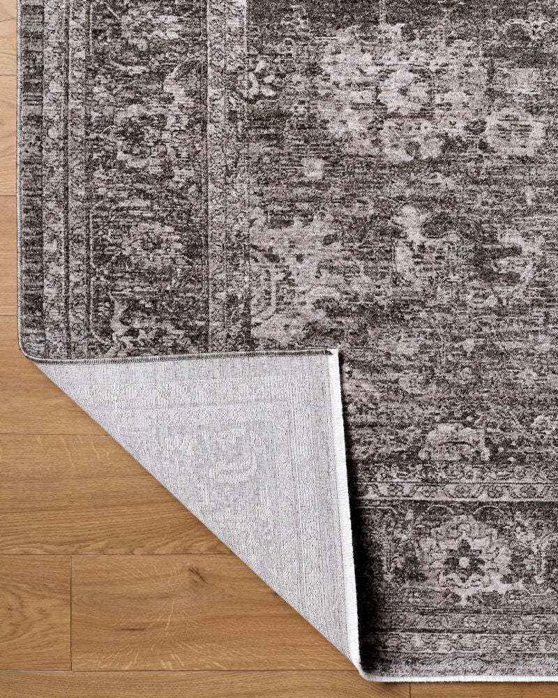 Cyrus Light Gray/Medium Green Machine Woven Rug - fold