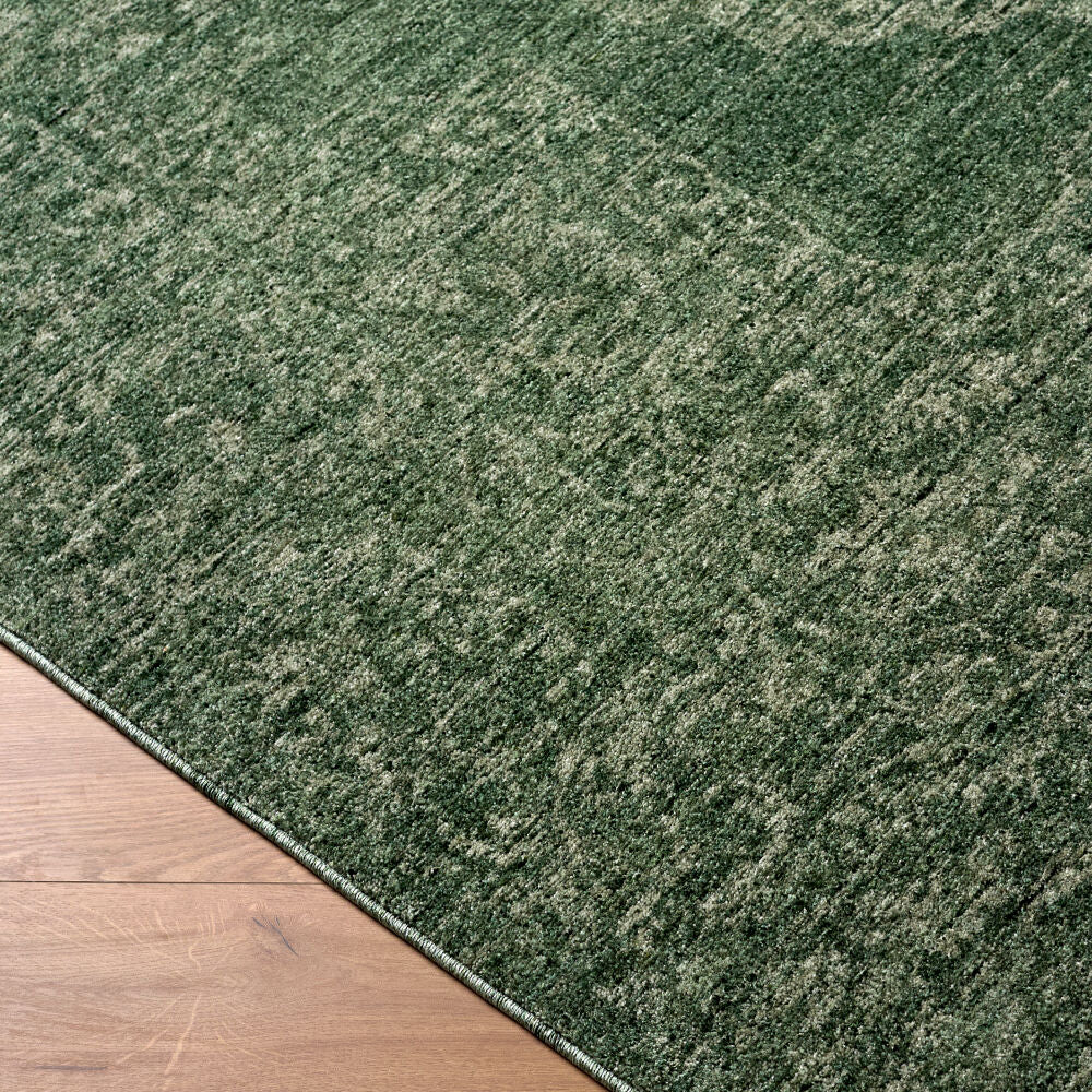 Cyrus Medium Green/Sage Machine Woven Rug - corner
