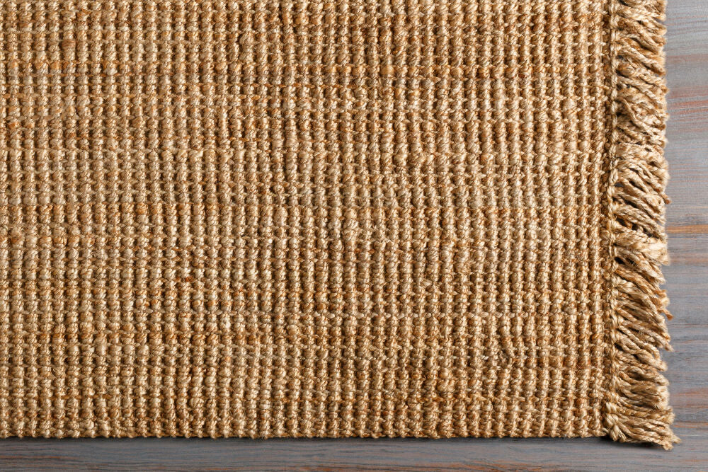 Chunky Naturals Light Brown Handmade Rug - overhead