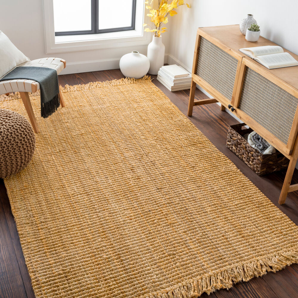 Chunky Naturals Light Brown Handmade Rug - roomscene