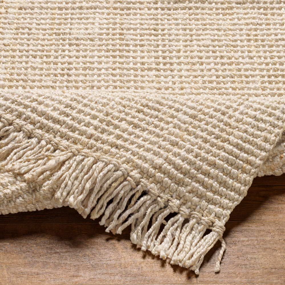 Chunky Naturals Cream Handmade Rug - fold