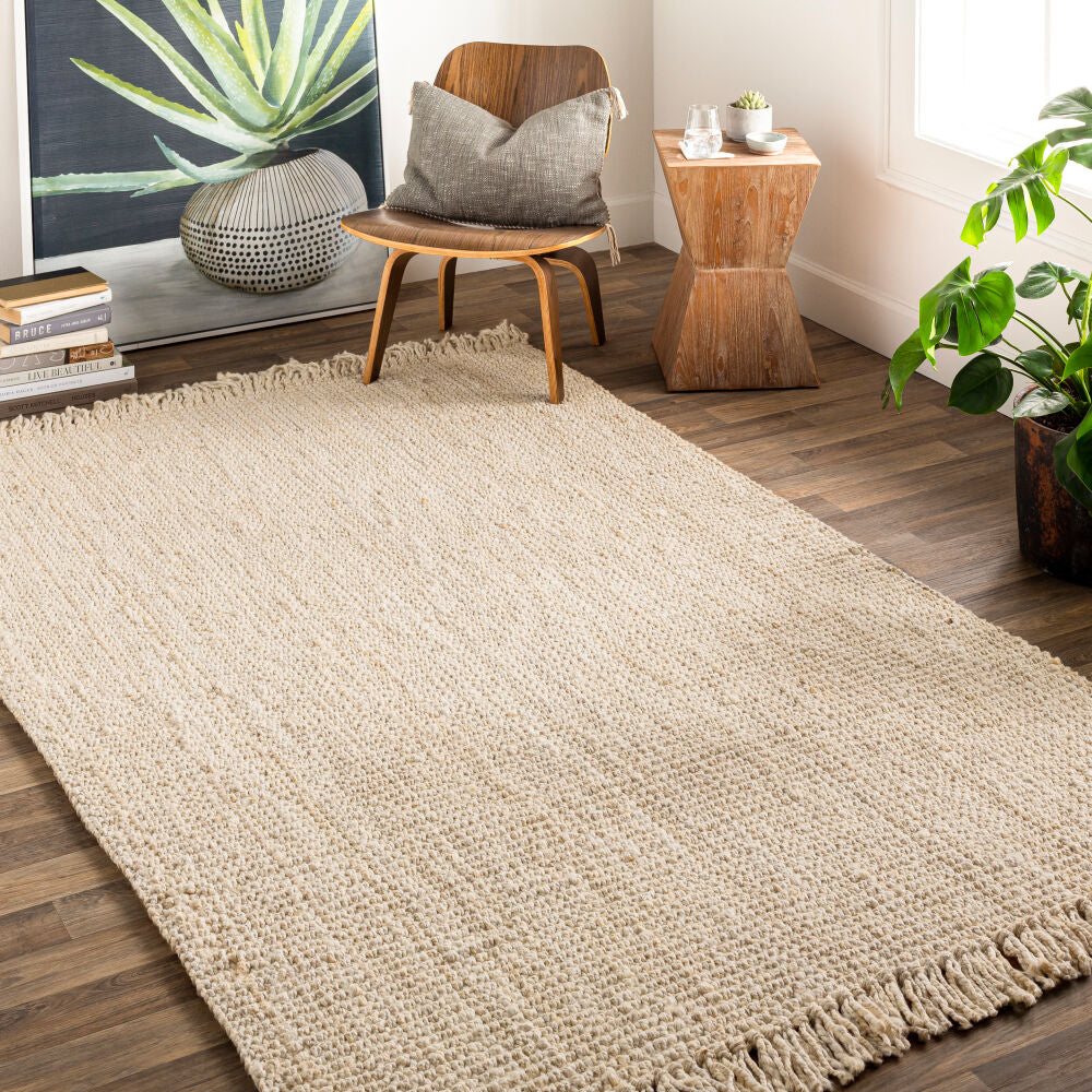 Chunky Naturals Cream Handmade Rug - roomscene