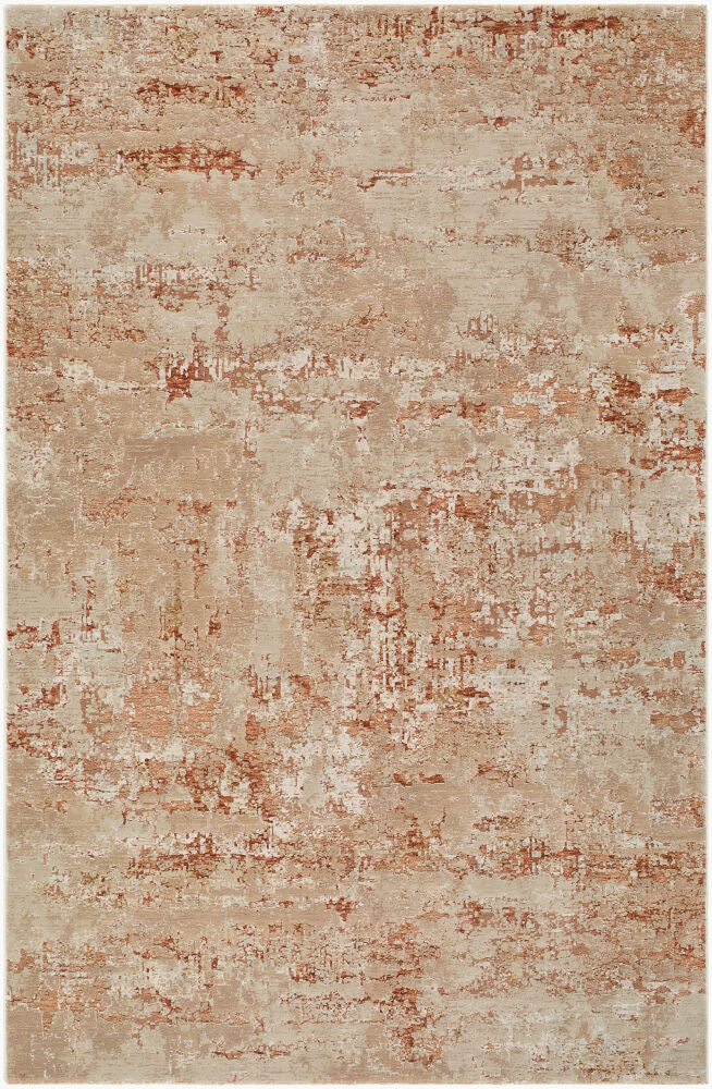 Canyon Burnt Orange/Tan Machine Woven Rug - 10' x 14'