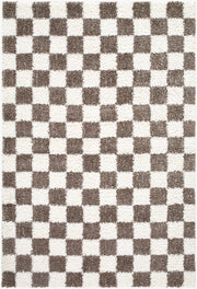 Czechia Charcoal/Off-White Machine Woven Rug - 5'3" x 7'