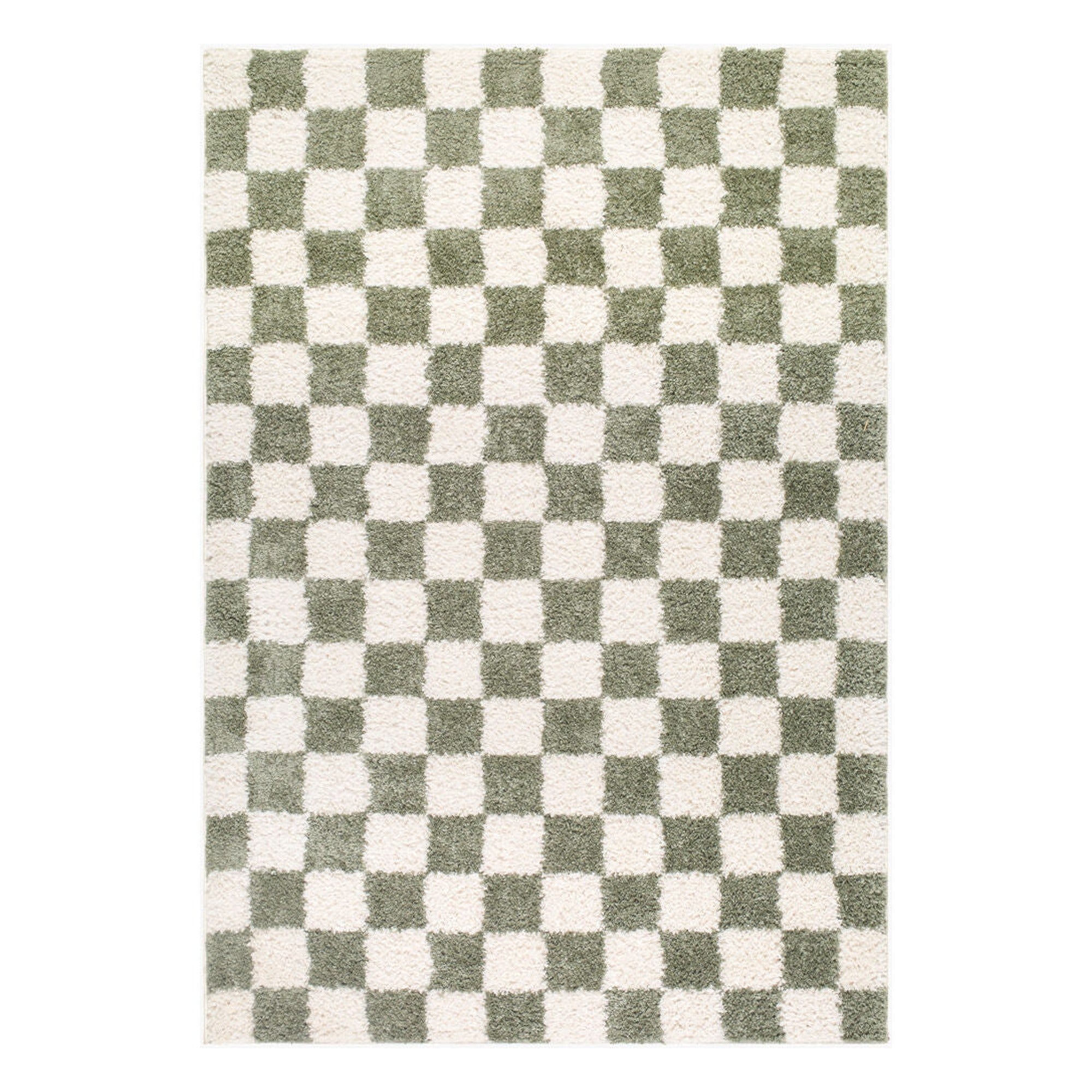 Czechia Ivory/Olive Machine Woven Rug - 5'3" x 7'
