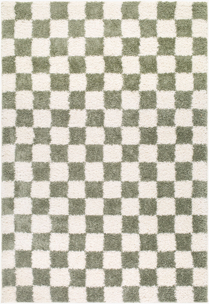Czechia Ivory/Olive Machine Woven Rug - 5'3" x 7'
