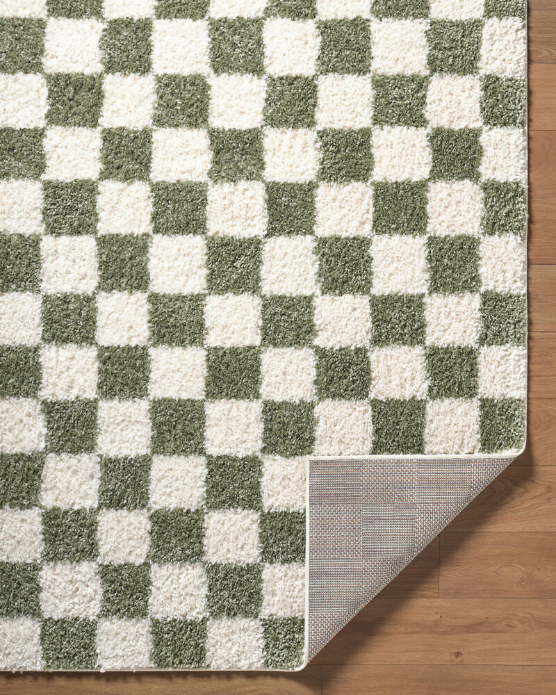 Czechia Ivory/Olive Machine Woven Rug - fold