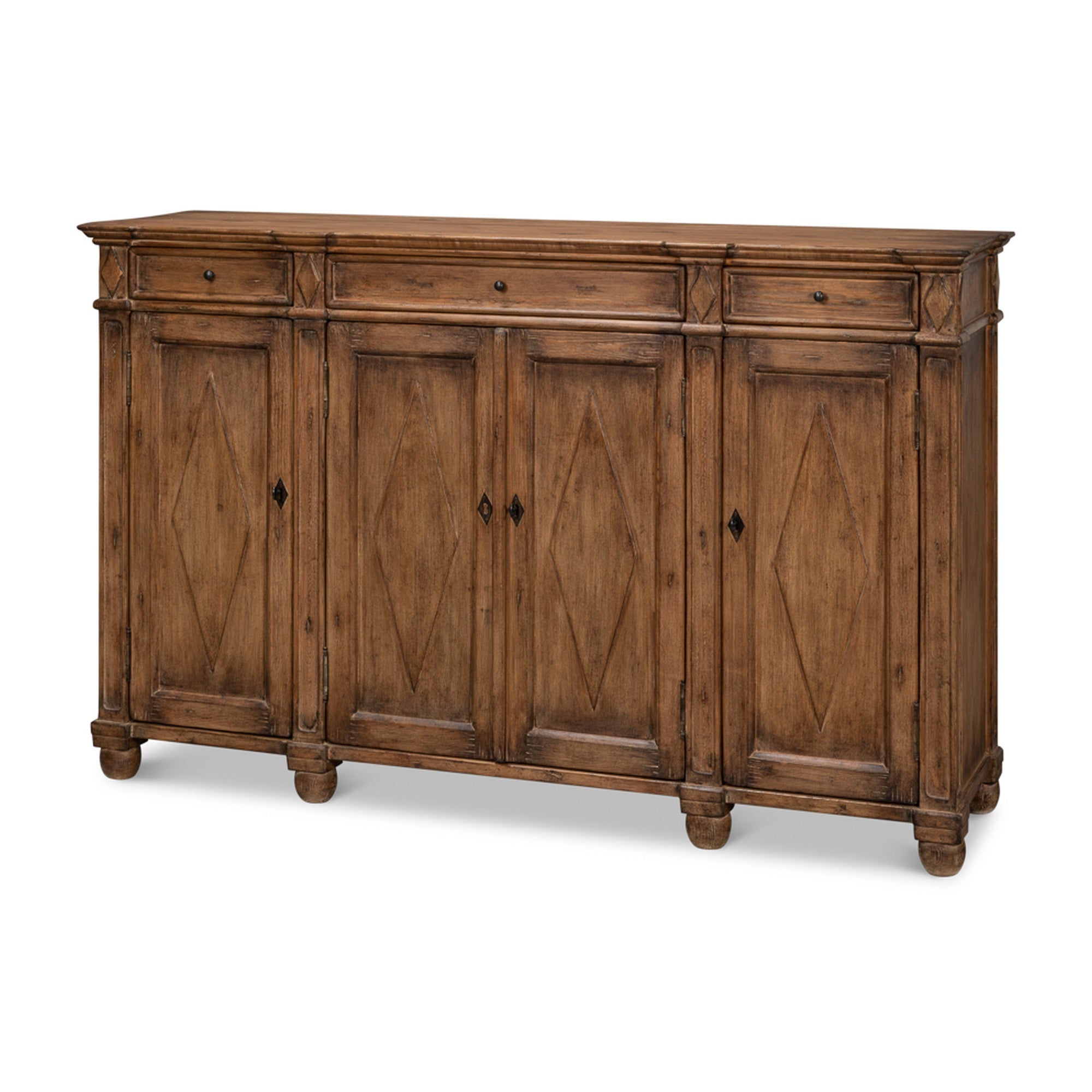 Diamond Wall Sideboard, Brown by Sarreid Ltd