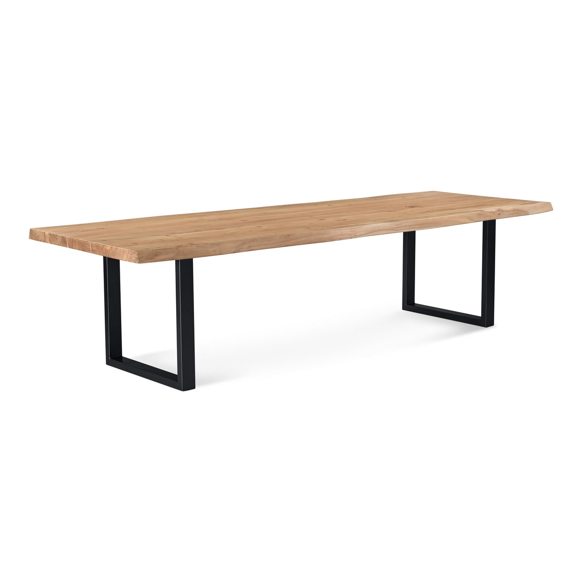 Brooks Dining Table U Base 40" x 116" Teak Top - Black Base by Urbia - detail 2