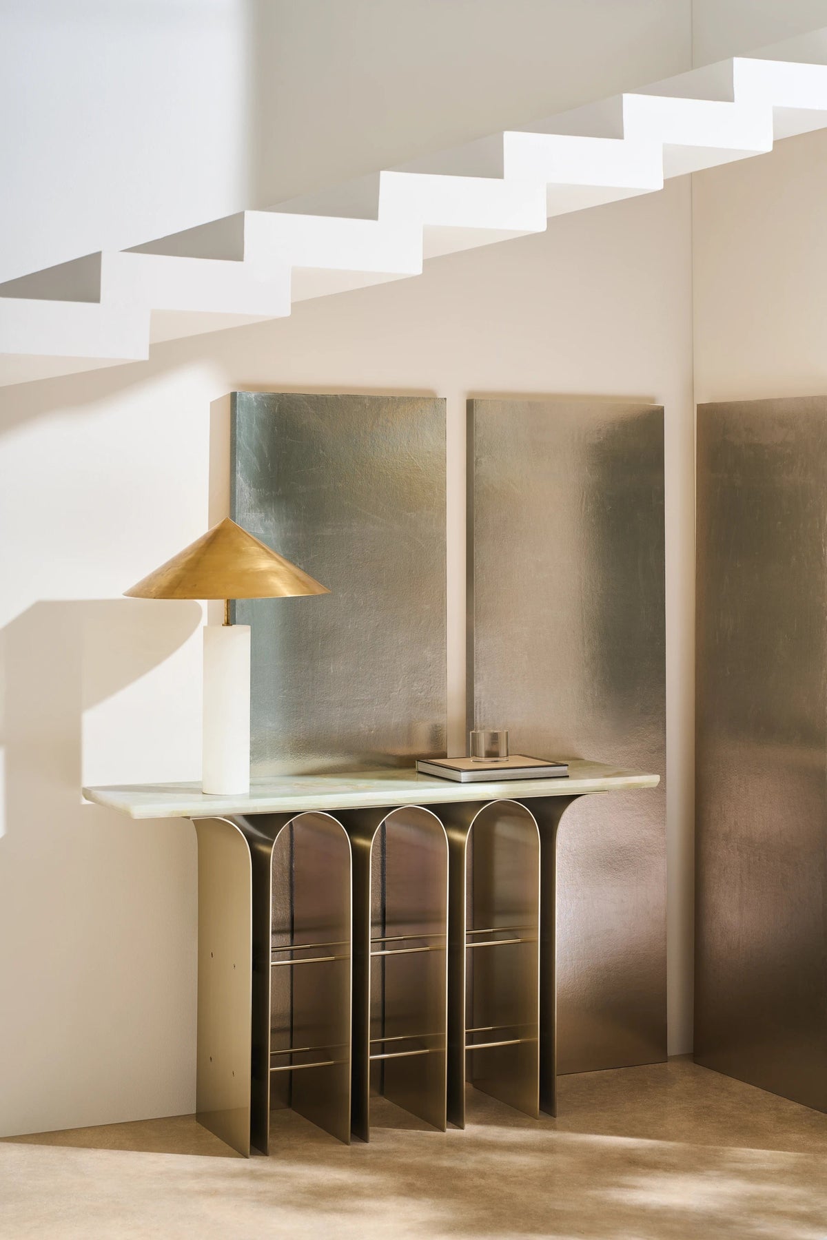 Nexus Brushed Deep Bronze Console Table 56.50" by Caracole - view 2