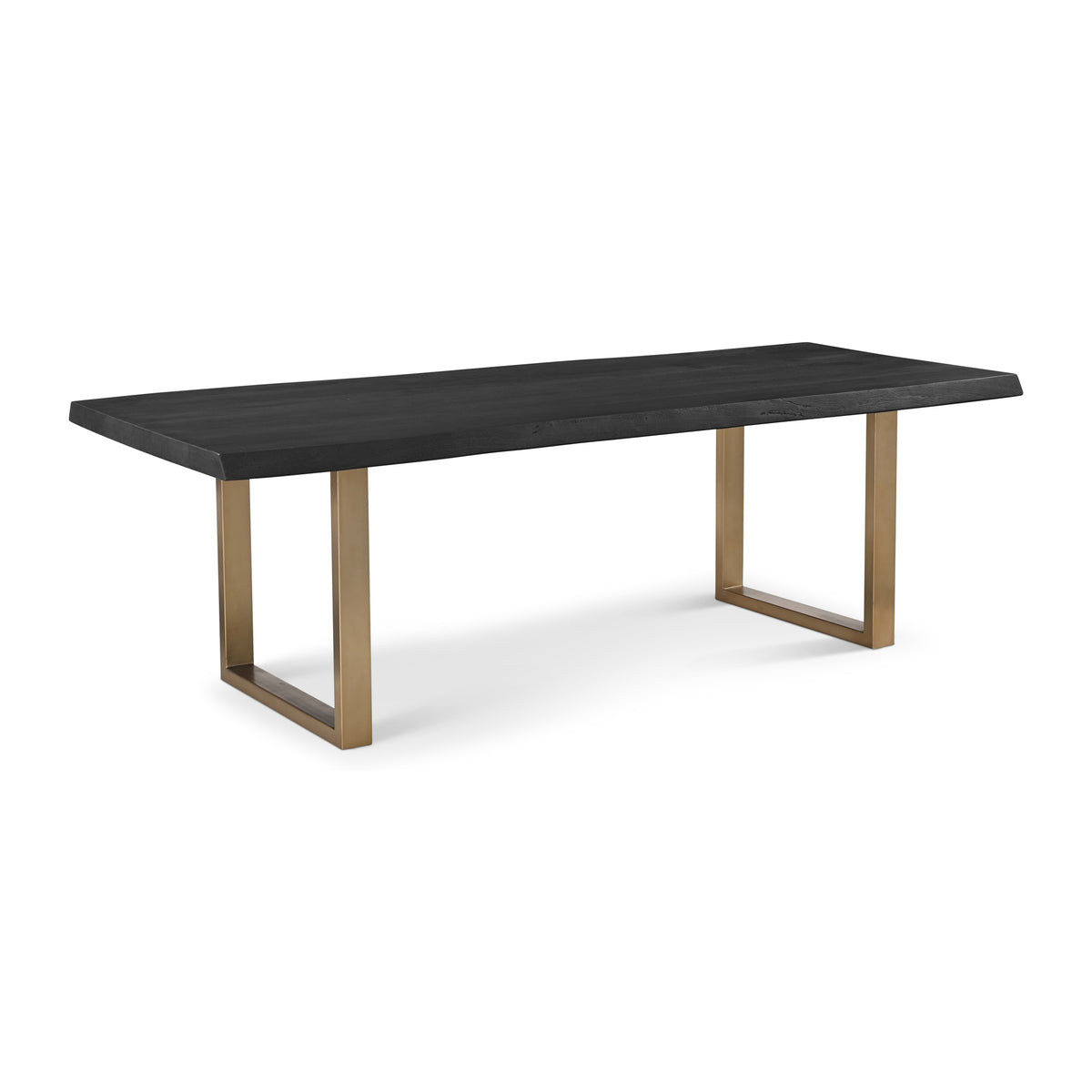 Brooks Dining Table U Base 40" x 92" Ebonized Top - Brass Base by Urbia - detail 2