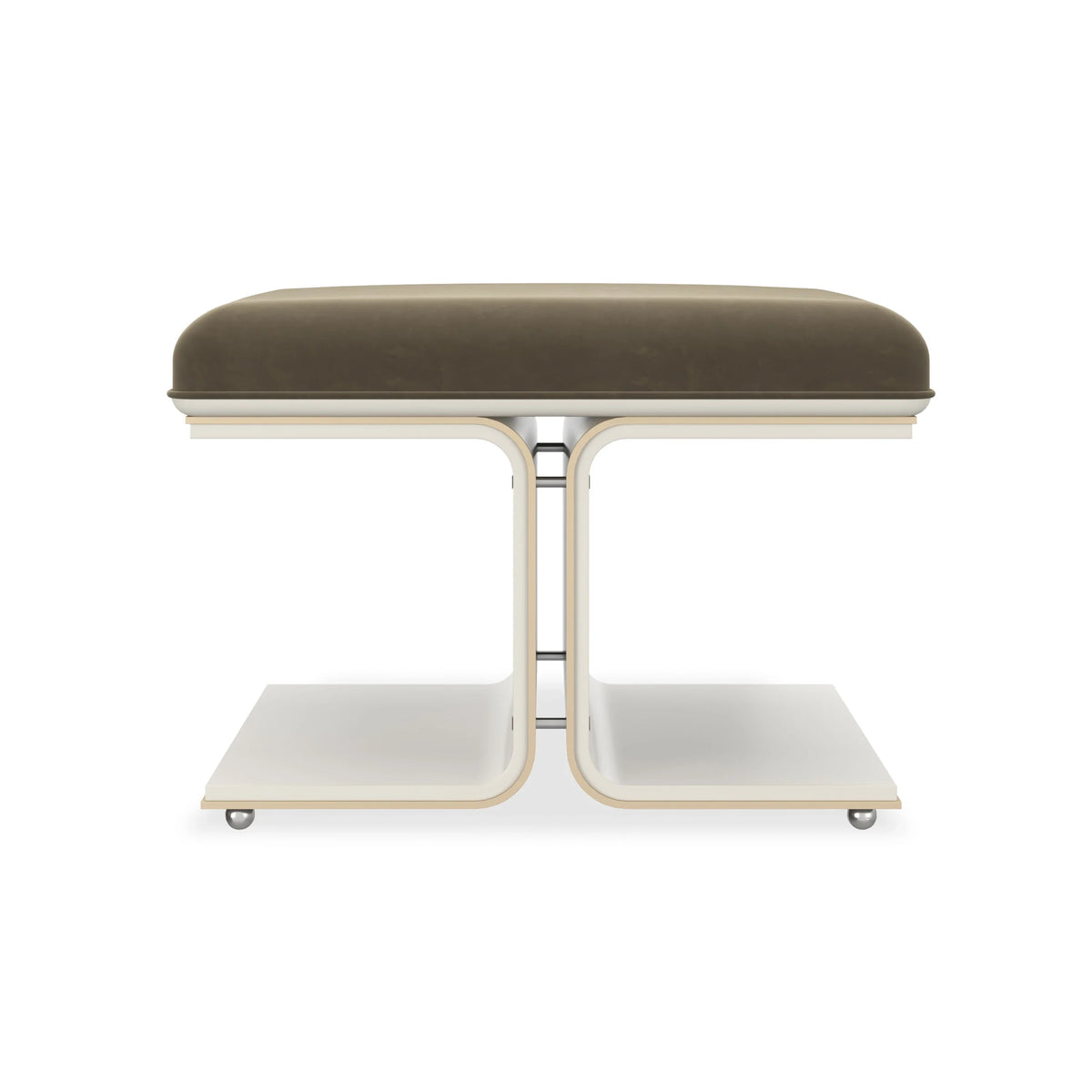 Balance Beam-Pewter Brushed Gold Bench 25" by Caracole