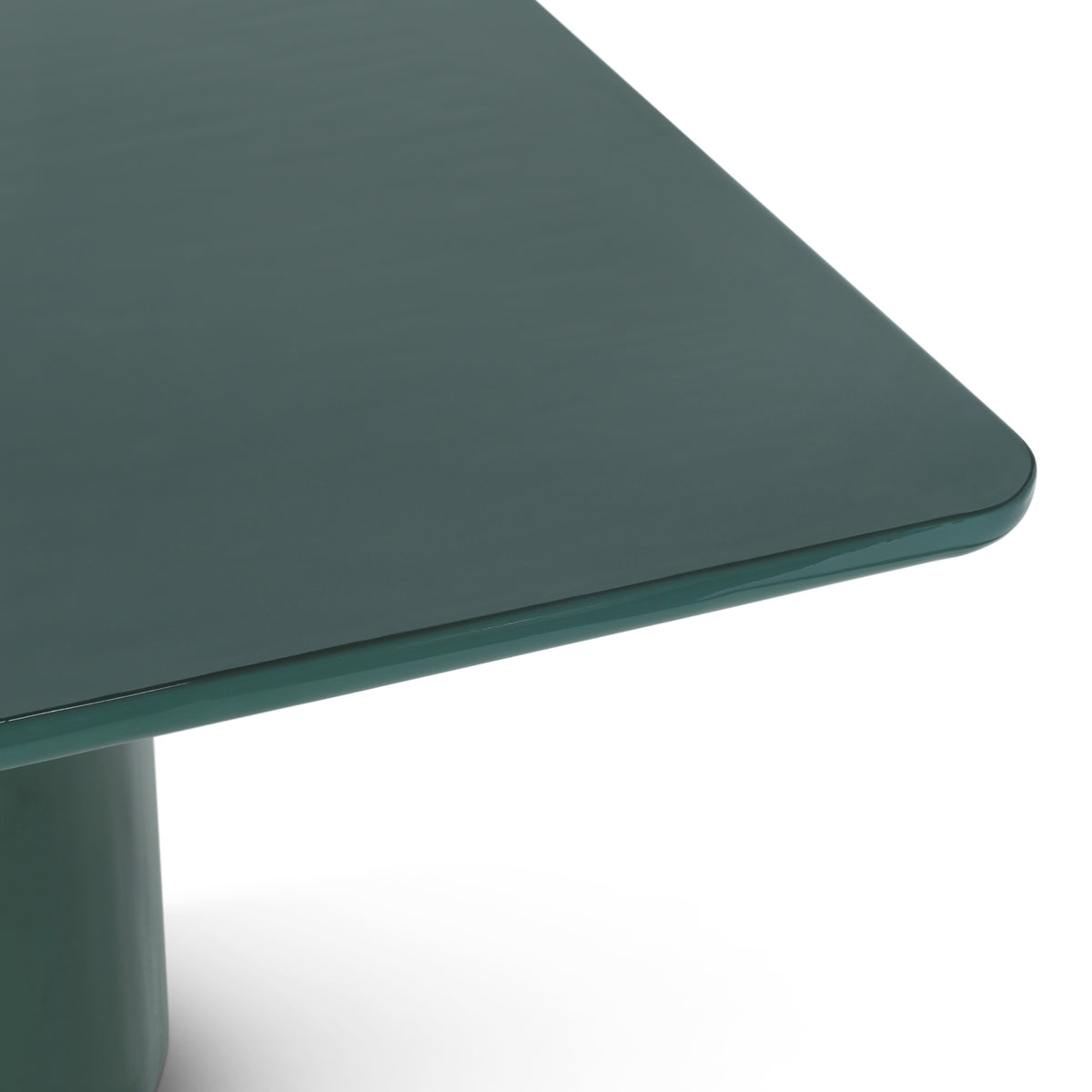 Alessia Short Enamel Coffee Table Obsidian Green, 14.25" by Urbia - detail 4