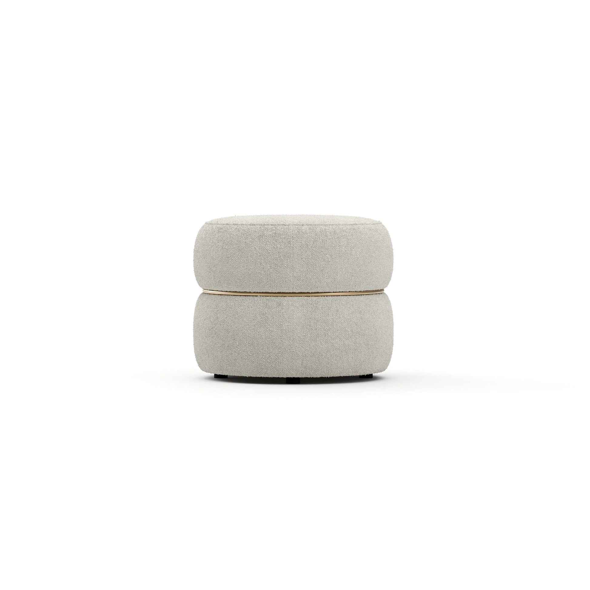 Smoosh Pouf Champagne Gold Bench 20" by Caracole - view 4