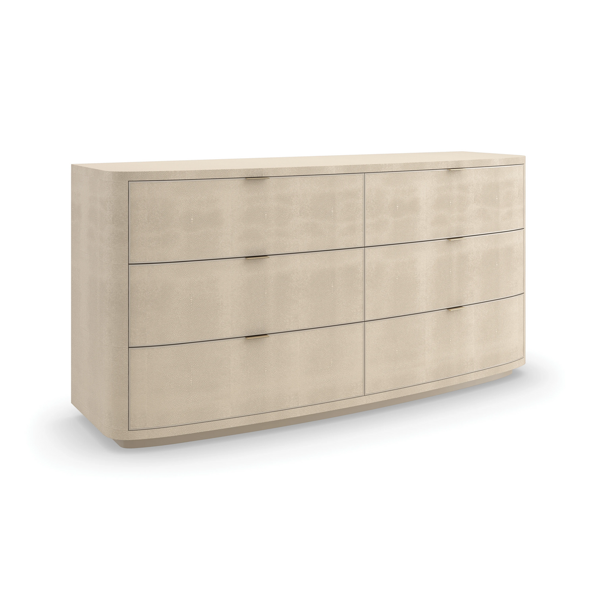 Simply Perfect Dresser Ivory Painted Faux Shagreen 68" by Caracole - view 4