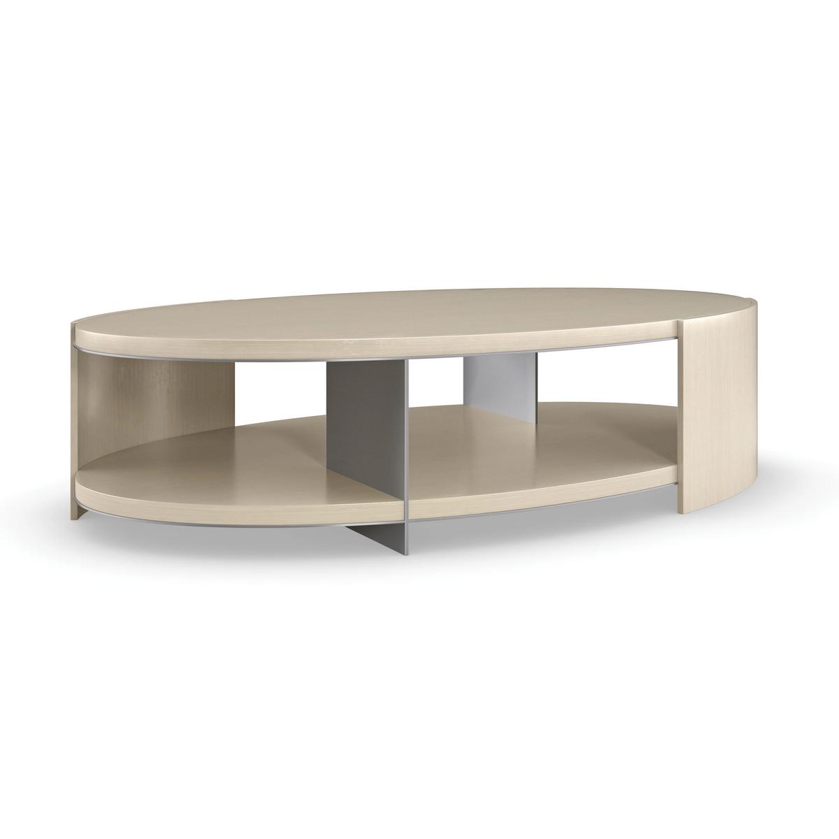 Da Vita Cocktail Table Smoked Stainless Paint 69" by Caracole - view 4