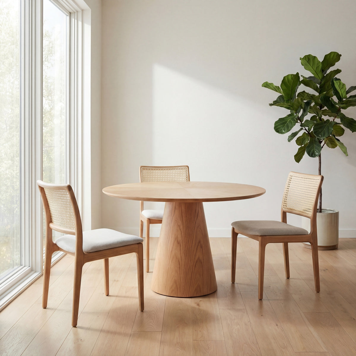 Charlotte Dining Chair Damasco, Harvest Natural, Natural Cane by Urbia - detail 7